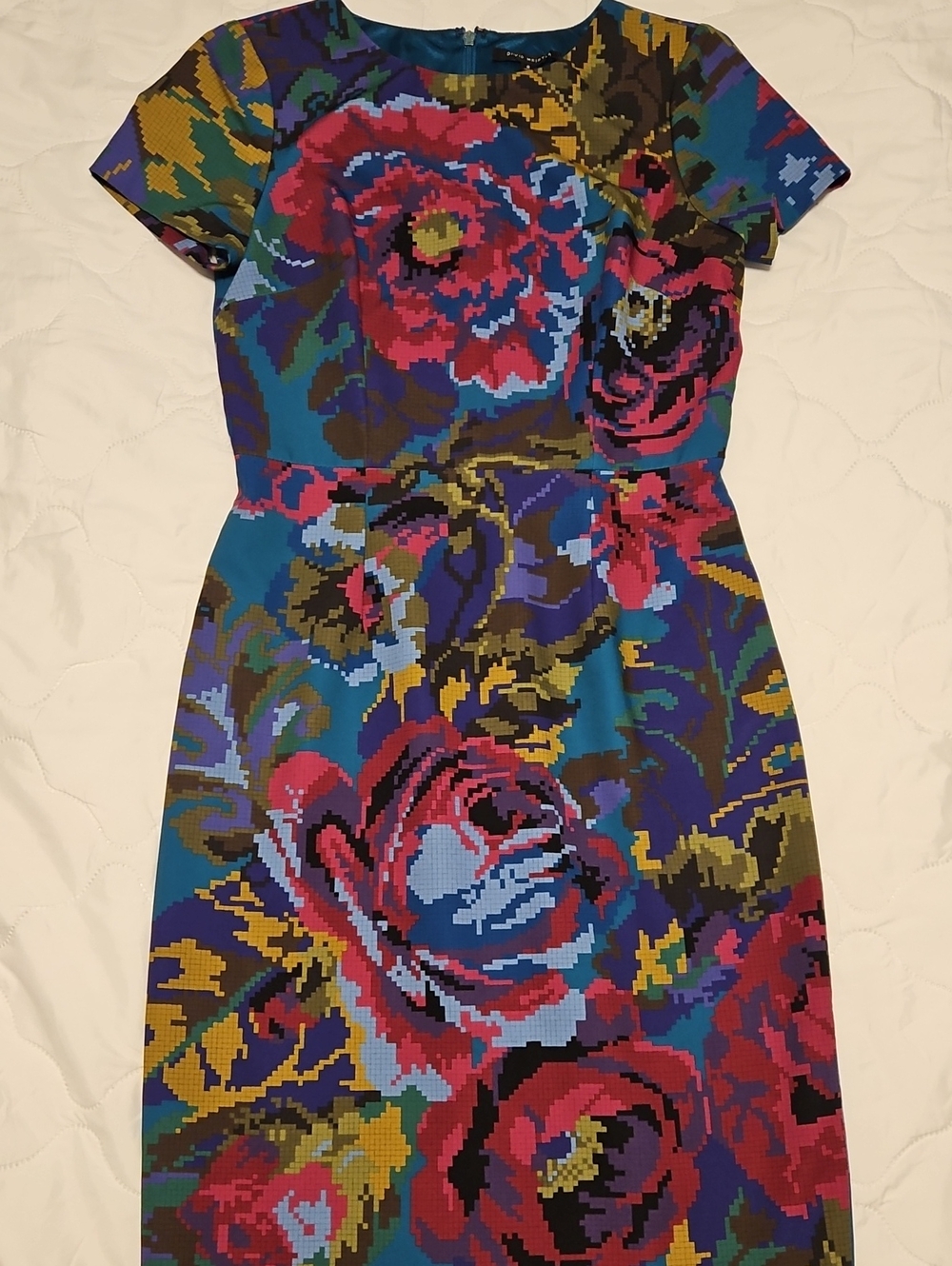 David Meister Fractured Floral Sheath Dress